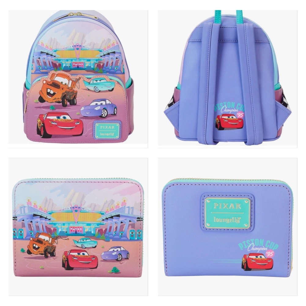 Loungefly Disney Pixar Cars Mini Backpack & Wallet Set, Amazon Exclusive